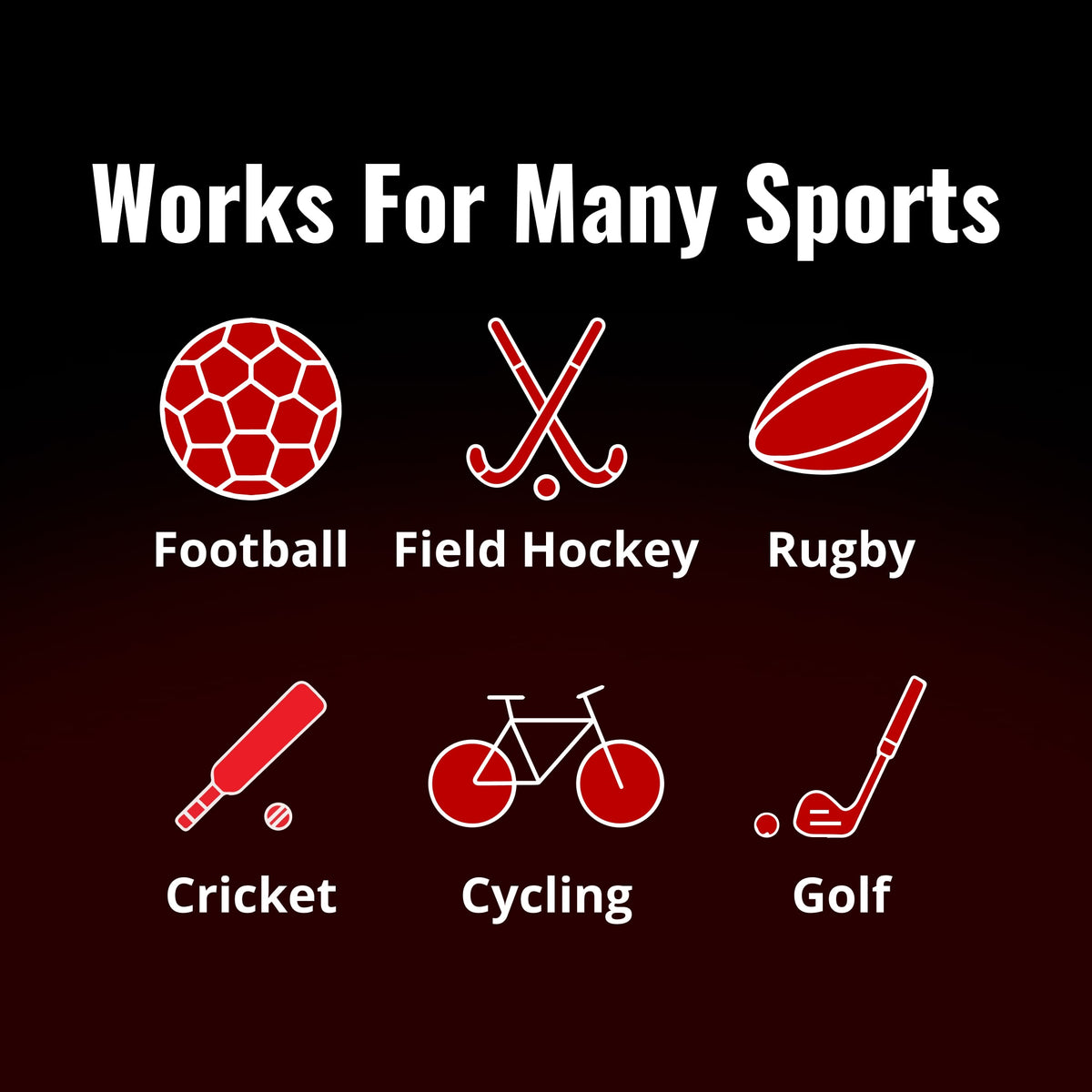 Sports to wear Laceeze bands, football, hockey, rugby, cricket, cycling, golf
