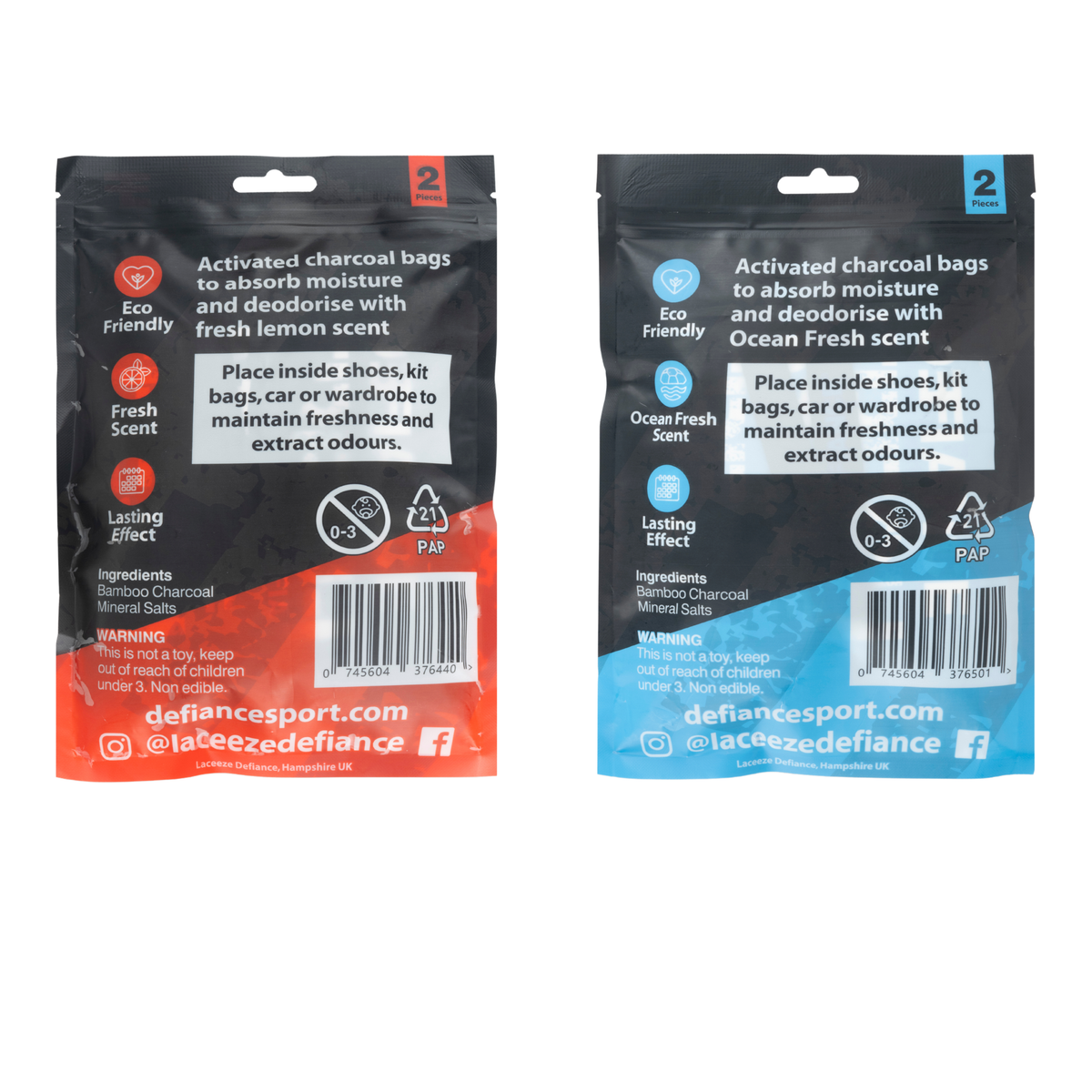 Defiance Fresh Shoe Deodorising Pouches