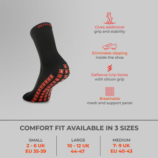 Defiance cushioned grip socks for all-round sports performance